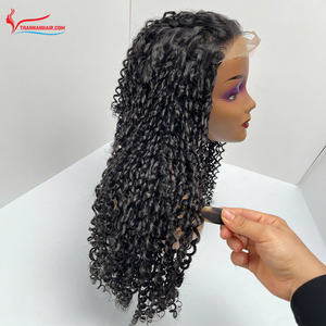 Top Product Transparent Lace Closure Steam Curly <b>Wig</b> 100% Raw Vietnamese Hair No <b>Synthetic</b> Custom Texture Wholesale Price - Product Image 2