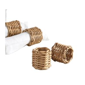 Servilletero de caña Natural hecho a mano, vajilla redonda para fiesta de boda, servilletero económico, accesorios decorativos - Product Image 1