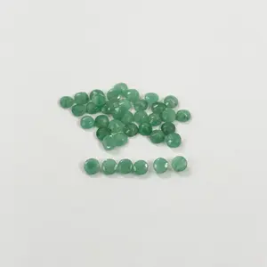 Sakota祖母绿4毫米天然松散宝石刻面圆形切割，用于生产珠宝，工厂成本来自供应商