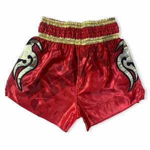 กางเกงขาสั้นมวยไทยขา100% ผ้าโพลีเอสเตอร์สีทึบทำจากโพลีเอสเตอร์ผลิตตามสั่ง - Product Image 4