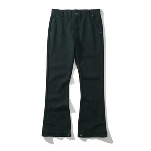 Pantalones de chándal holgados de pana acampanados y ligeros para hombre, diseño acampanado informal impermeable - Product Image 3