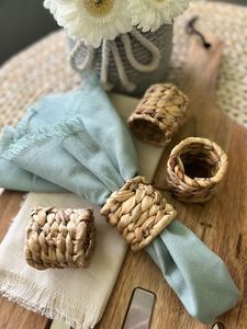 Wholesale <b>Cheap</b> Price Table Decor Rhinestone Bling Napkin <b>Ring</b> Rattan Napkin Buckle <b>Ring</b> for Place Setting Serviette - Product Image 5