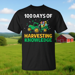 T-shirt promotionnel pour garçons agriculteurs « 100 jours d'école à la ferme » - Product Image 3