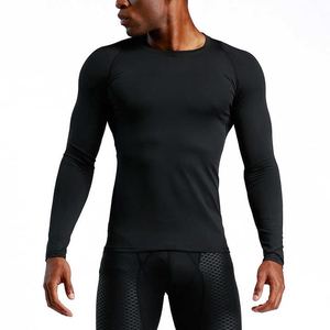 Camisetas de gimnasio de entrenamiento atlético de compresión de secado rápido para hombres personalizadas camisetas de músculo de fitness en blanco con patrón impreso - Product Image 1