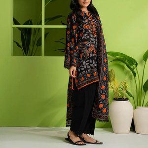 ชุดสلوارคามีซผ้าฝ้ายพิมพ์ลายสไตล์ปากีสถาน ชุดลำลองแบบสั่งตัดสำหรับผู้ใหญ่ - Product Image 2