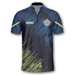 Camiseta deportiva de dardos personalizada con material de poliéster transpirable de secado rápido, impresión por sublimación completa, colores resistentes y logotipo de nombre - Product Image 5