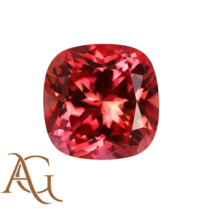 LAB GROWN laboratoire cultivé padparadscha saphir Forme de coussin Pierres précieuses en vrac Fabrication de bijoux Créé Certifié Flame fusion Orange Rouge - Product Image 2