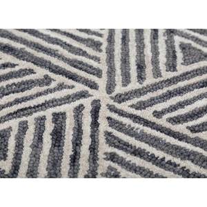 พรมขนสัตว์ทอมือลายเรขาคณิตสีเทาและสีดำ รุ่นคลาสสิคและโบโฮ Tra-14600 สำหรับห้องนอนและทางเดินในบ้าน ด้วยเทคนิคการทอแบบแบน - Product Image 3