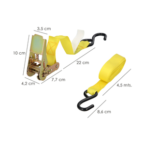 Cinghia di fissaggio a cricchetto 25 mm x 4,5 metri (2 unità) - Product Image 2