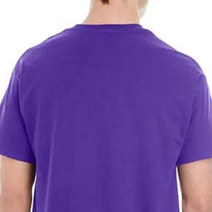 Camisetas de Cuello Redondo Extra Grandes para Hombre, de Algodón y Fibra de Bambú, Color Morado, Transpirables, Casuales, Deportivas, de Verano, Personalizadas OEM - Product Image 6
