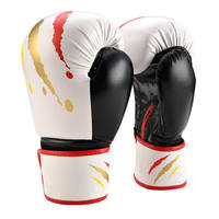 Gants de boxe en cuir lacés de haute qualité avec logo personnalisé antidérapant pour adultes et enfants