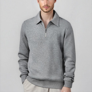 Sudadera para Hombre con Media Cremallera, Diseño Jacquard, Felpa de Algodón, Nuevo Estilo, Sudaderas Polo para Hombre - Product Image 4