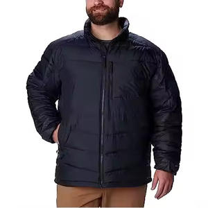 Manteaux d'hiver personnalisés pour hommes, veste matelassée, fermeture éclair, manches longues, style décontracté, léger, grande taille, à capuche, écologique - Product Image 1