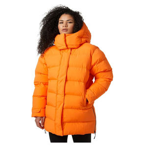 Nuevo 400 GSM puffer alto calentamiento mujeres más costo hasta la rodilla chaqueta hinchada personalizada - Product Image 1