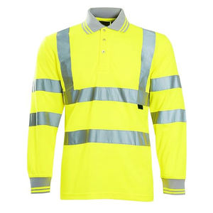 Chemises polo de sécurité réfléchissantes haute visibilité en gros, design OEM, pour hommes, logo personnalisé, manches courtes, vêtements de sécurité avec MOQ faible - Product Image 4