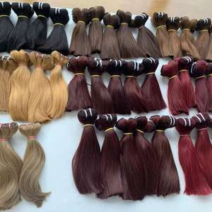 NATUREL SOYEUX ONDE DROITE INDIEN REMY HUMAIN MICRO LOOP SANS PERTE DE CHEVEUX EXTENSIONS DE CHEVEUX NON TRAITÉS EN FOND ÉPAIS - Product Image 1