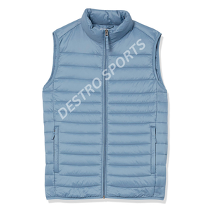 Chauffe-corps sans manches OEM personnalisé vente en gros Gilet bouffant d'hiver Vêtements d'extérieur Manteau à taille réduite Gilet bouffant léger pour hommes - Product Image 5