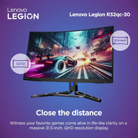 Lenovo Legion R32QC-30 31,5 inch gebogen gaming esports-monitor QHD 180Hz 1-5ms HVA-scherm +DP 90%DCI-P3 laptop desktop display