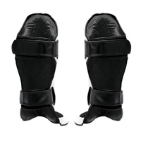 Protège-tibias en cuir élastique personnalisés avec protection professionnelle pour l'entraînement de Muay Thai et de Kick Boxing, couleurs et logo personnalisables