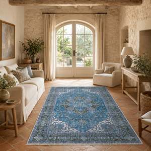 Tapis traditionnel lavable RWK3043203 Nain Navy de Rug Weavers, chenille lavable, 10 tailles, vente en gros, dropshipping - Product Image 5