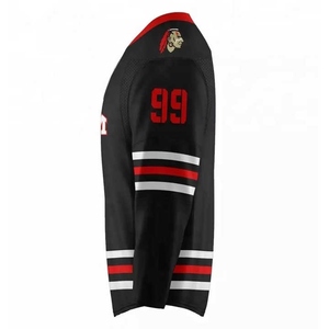 Venta al por mayor de camisetas de hockey personalizadas para hombres impresión por sublimación tela de secado rápido Oem Odm uniformes de malla transpirable diseño cosido - Product Image 2