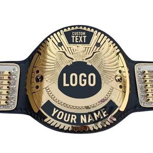 เข็มขัดแชมป์แบบกำหนดเองหนักพร้อมสายหนังที่ออกแบบมาสำหรับฝึกมวยมวยปล้ำเทควันโดคาราเต้และยูโด - Product Image 2