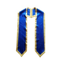2023 Venta al por mayor Estola de graduación de satén con patrón de la bandera de Honduras para adultos, personalizable, unisex, regalo de graduación escolar