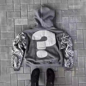 Sweat à capuche imprimé style streetwear, doux, confortable, léger, en tissu polaire, coupe courte, 100% coton, sweat à capuche écologique pour hommes - Product Image 2