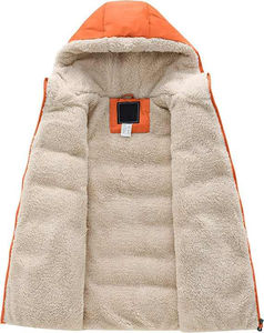 Chaqueta acolchada de lona ligera personalizada con cremallera chaleco invierno cálido manga de burbuja transpirable a prueba de viento ropa exterior servicio OEM - Product Image 3