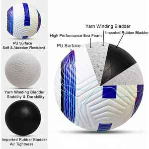 Balón de Fútbol de la Premier League, Azul y Morado, Tamaño 5, Estilo de Entrenamiento, con Cámara de Goma Clásica, Empacado en Caja - Product Image 3