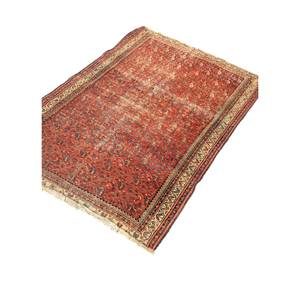 Alfombras de Lana Hechas a Mano Nayaab, Tejido Plano Rojo Naranja para el Hogar, Alfombra Rectangular Grande de 9x12, Modelo Paem-1374, Estilo Clásico para Dormitorio o Entrada - Product Image 2