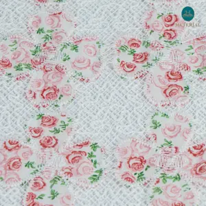 Special Embroidered Fabric Multi Color Lazer Cutting %100 polyester High Quality Special Product