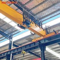 Eléctrico 3 ~ 30 Ton 3 Fase 380V 50Hz Control remoto Eliectric Hoist Single Girder Overhead Bridge Crane