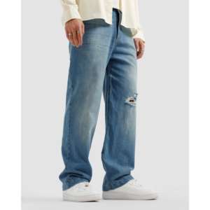 กางเกงยีนส์ทรงตรงสไตล์วินเทจ Y2K แบบ Stonewashed ตกแต่งด้วยลายปะติดปะต่อสไตล์ฮิปฮอป ปักลาย ดีไซน์แบบ Multi-Washed ทรงหลวมสำหรับฤดูหนาว - Product Image 6