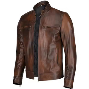 Nouvelle veste en cuir marron pour hommes à vendre veste manteaux de grande taille avec grande veste de poitrine pour hommes livraison DDP - Product Image 4