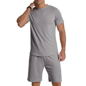 Chándal de verano transpirable al por mayor, ropa informal y cómoda de media manga, chándal de verano de algodón 100% para hombres - Product Image 4