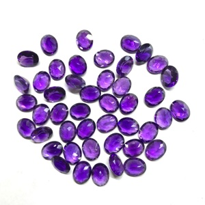 8x10mm Naturel Africain Améthyste Lâche Gemme Argent Ovale À Facettes Calibré AAA Grade IGI Certifié Bon En Vrac En Gros - Product Image 3