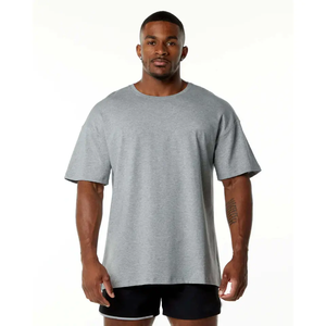 Personnalisé Hommes Coton Lourd 220GSM T-Shirt À Manches Courtes Ras Du Cou Fitness Jogging Fitness Personnalisé Fitness Jogging T Shirt Hommes - Product Image 1