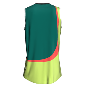 Camiseta de baloncesto verde para mujer, ropa deportiva transpirable de malla, logotipo de número de nombre impreso personalizado, camisetas de moda informales largas de talla grande - Product Image 3