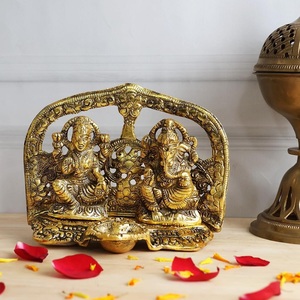 รูปปั้นเทวรูป lakshmi ganesh กับ Diya สำหรับบ้าน, Mandir , Office , Diwali Puja, ของขวัญคืน - Product Image 3