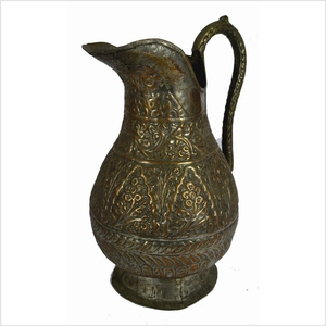 Precio al por mayor Brassware Jarra de servicio sólido Jarra de servicio de agua de latón personalizada con mango a precio razonable - Product Image 1