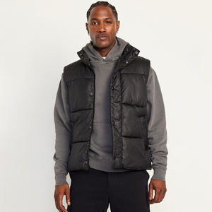 À la mode décontracté hiver sans manches multi-poches bouffant gilet veste pour hommes haute qualité coupe-vent vêtements d'extérieur bas quantité minimale de commande - Product Image 1