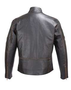 Chaquetas de cuero Vintage para hombre, servicio OEM, moda personalizada, Collar, marrón, Color sólido, genuino - Product Image 3