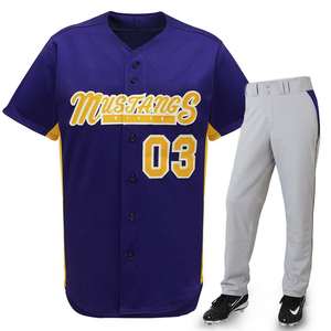 Uniforme de baseball pour homme sur mesure OEM, séchage rapide, respirant, évacuation de l'humidité, design brodé, tenue de football, ajustement confortable pour joueur - Product Image 5