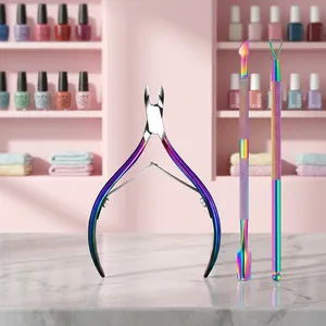 MORGANS INDUSTRIES Professional Stainless Steel Cuticle Nipper Sharp Blades Wide Jaw Opening Pink Handle for Baby Child <b>Nails</b> - Product Image 4