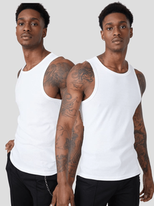 Breathable <b>Men</b> <b>White</b> Colour <b>Vest</b> Soft Cotton Plain Sleeveless for Daily Comfort Stretchable High Durability Undershirt - Product Image 2