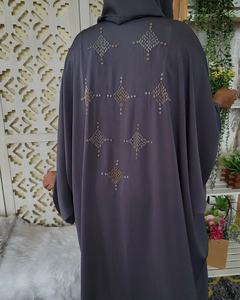 ชุดอาบายะแขนยาวผ้าโพลีเอสเตอร์สีดำสวยงามแบบดั้งเดิมของผู้หญิงมุสลิม งานฝีมือแบบคาฟตัน  ขนาดสั่งตัดได้ - Product Image 3