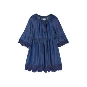 Abito indaco per bambini Peek con scollo a O in tessuto chiffon e orlo in pizzo, taglia 8 - Non sei curiosa? - Product Image 1