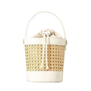 Trendy Classic Design Women's Woven Rattan Beach Bucket <b>Bag</b>, Shoulder <b>Crossbody</b> Handbag Wholesale Super <b>Cheap</b> - Product Image 4