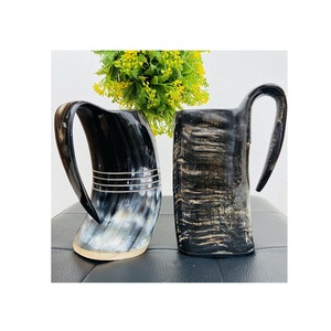 Tasse en corne de luxe pour la maison, tasse à bière en corne de haute qualité, tasse à boire en corne de buffle de taille personnalisée avec poignée à un prix inférieur - Product Image 6